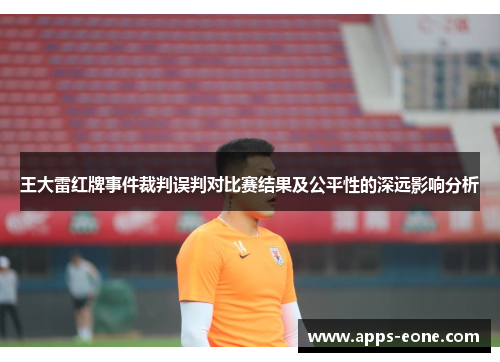 王大雷红牌事件裁判误判对比赛结果及公平性的深远影响分析
